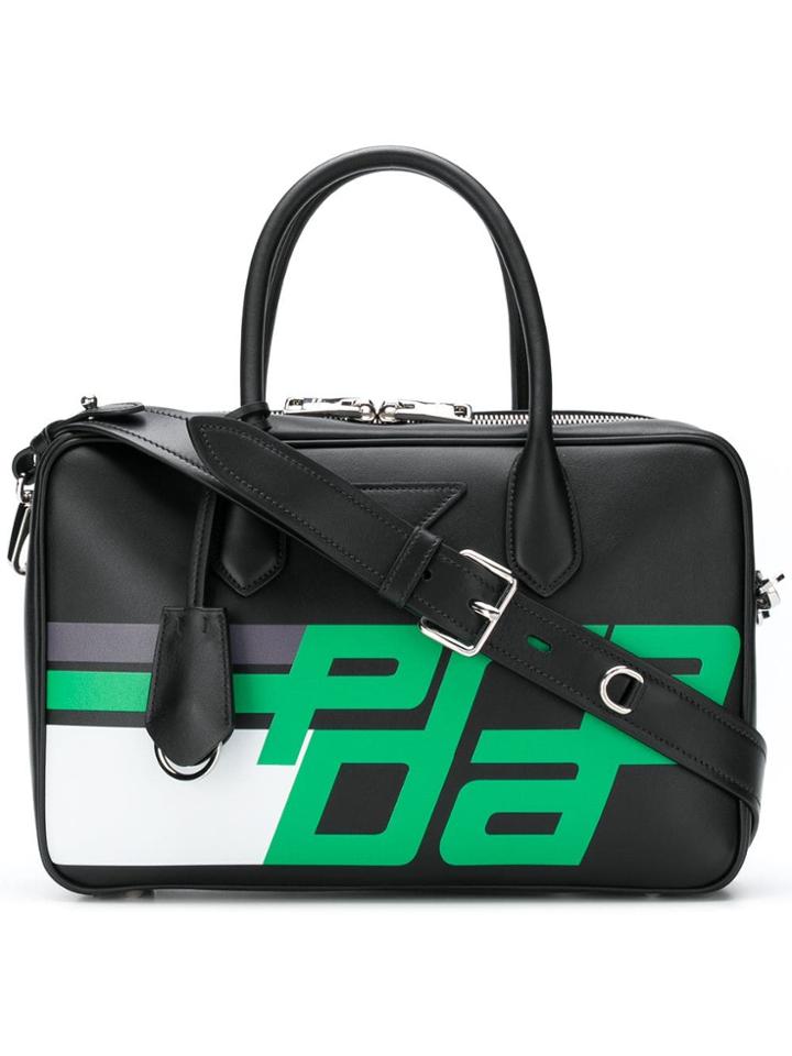 Prada Small Top Handle Shoulder Bag - Black