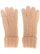 N.peal Cable Knit Cashmere Gloves - Neutrals