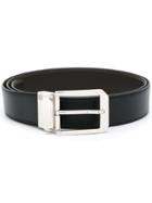 Ermenegildo Zegna Silver-tone Hardware Belt - Black