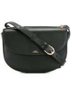 A.p.c. Crossbody Saddle Bag, Women's, Black, Calf Leather/cotton