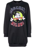 Moschino Vintage Mickey Sweatshirt Dress - Black