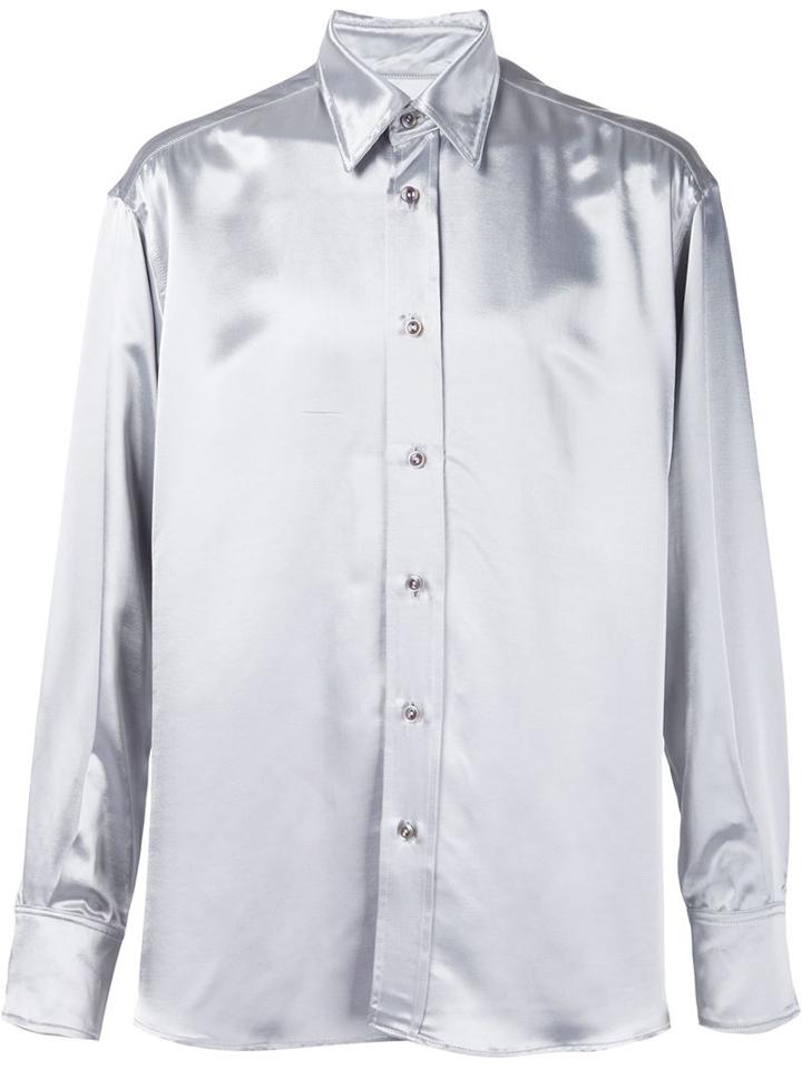 Enfants Riches Deprimes Classic Shirt, Men's, Size: Small, Grey, Satin