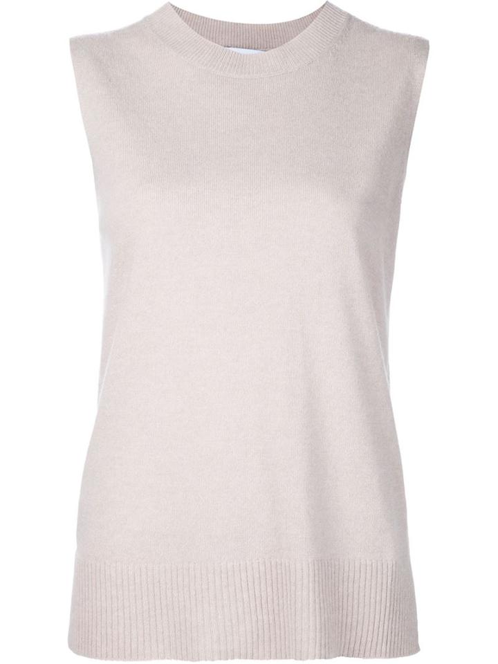 Sally Lapointe Knitted Tank Top, Women's, Size: Xs/s, Nude/neutrals, Cashmere/wool
