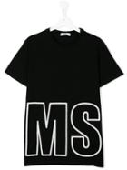 Msgm Kids Logo Print T-shirt, Boy's, Size: 14 Yrs, Black