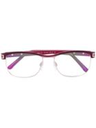 Cazal - Rounded Glasses - Women - Acetate/titanium - 53, Red, Acetate/titanium