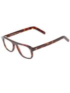 Cutler & Gross Rounded Rectangular Frame Optical Glasses, Brown, Acetate