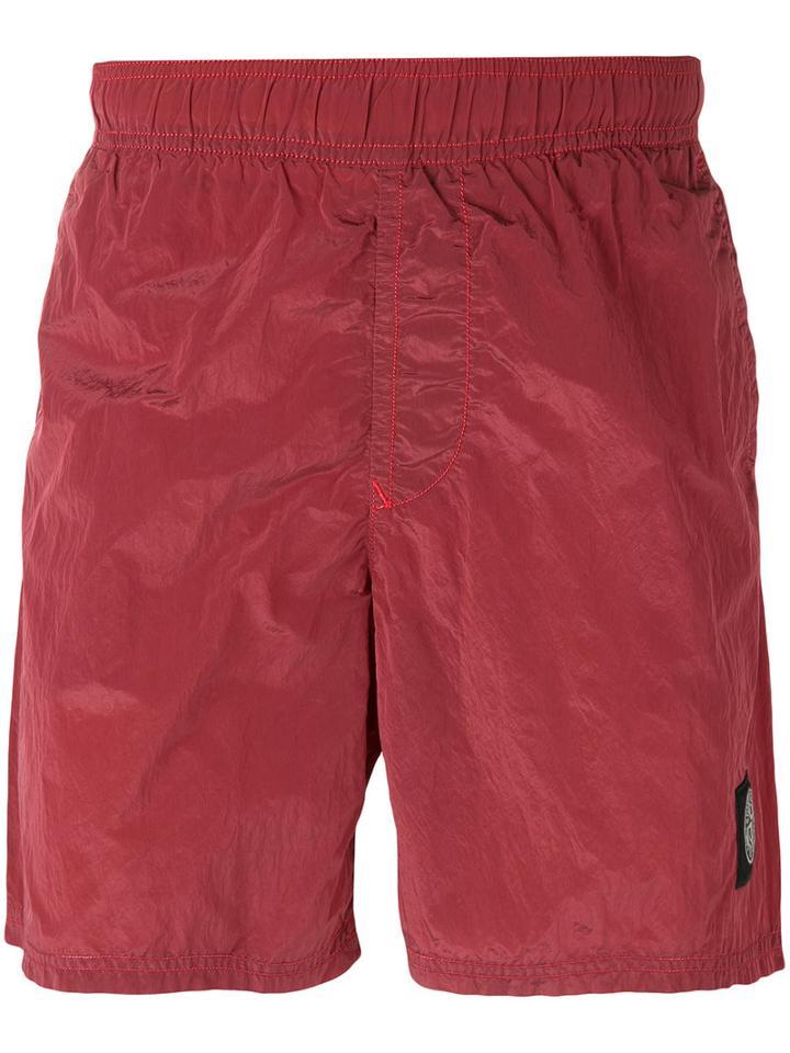 Stone Island - Shine Relaxed Shorts - Men - Polyamide - L, Red, Polyamide