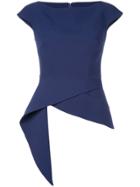 Safiyaa London Asymmetric Hem Blouse - Blue