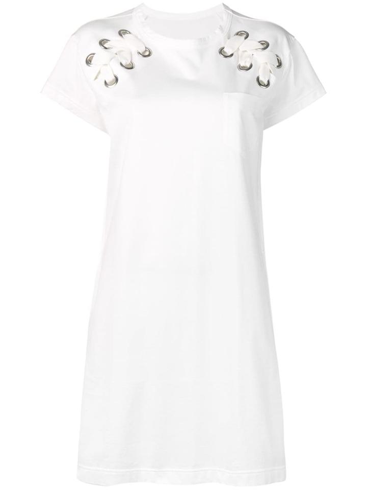 Sacai Lace-up Detail Dress - White