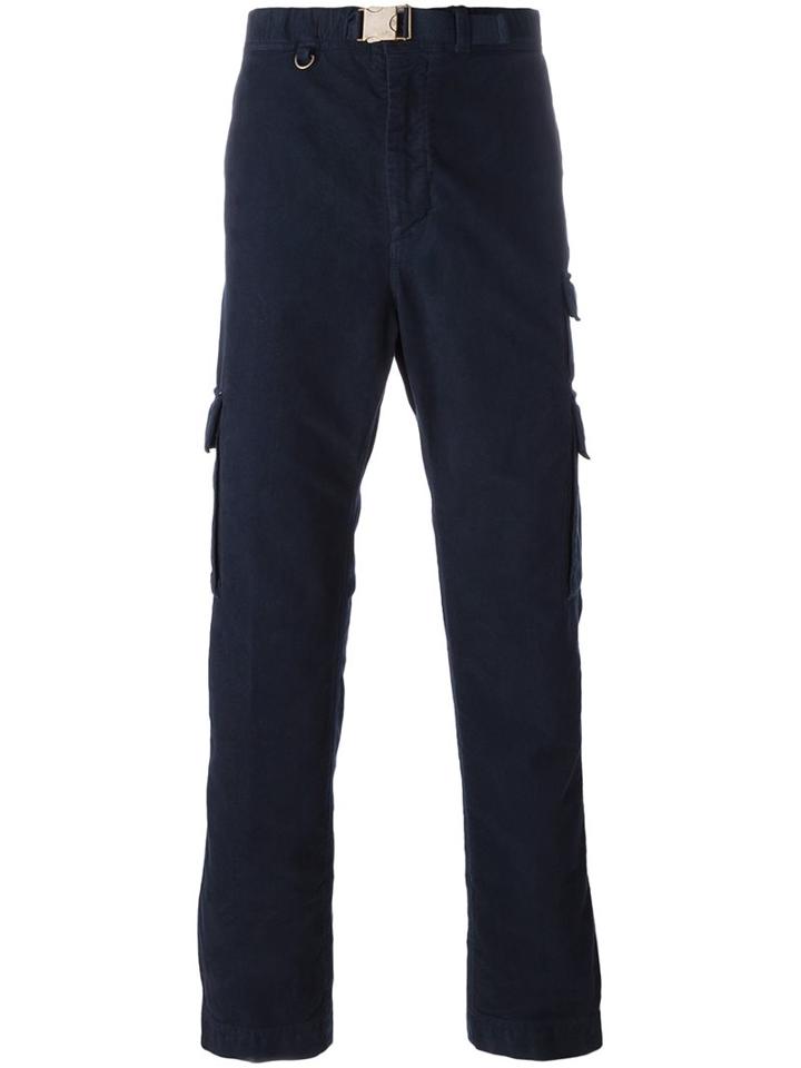 Missoni Straight Cargo Trousers, Men's, Size: 46, Blue, Cotton