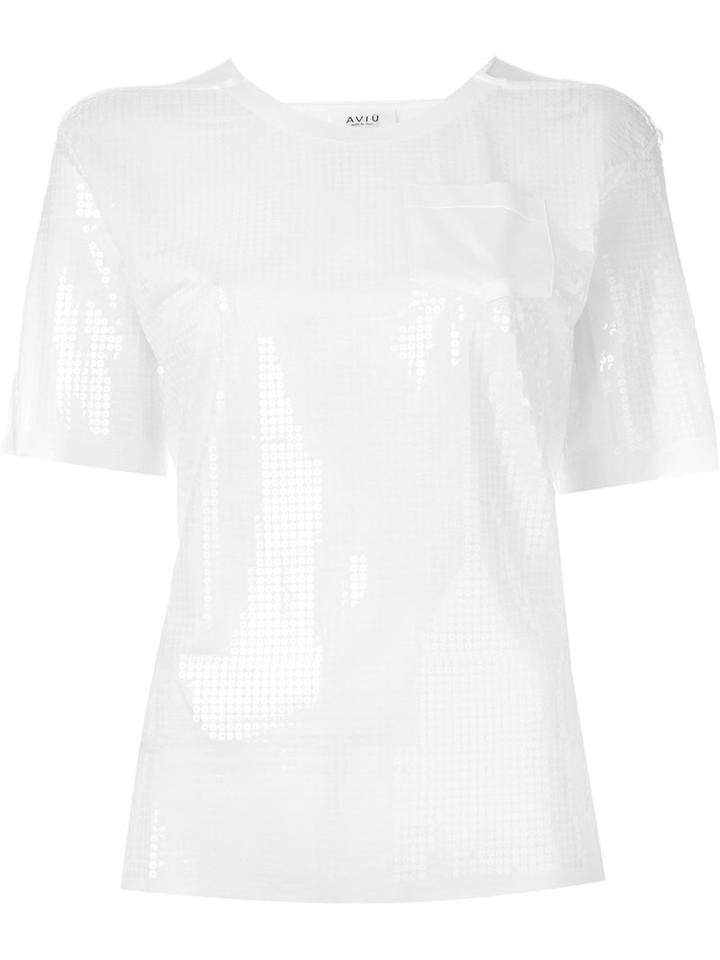 Aviù Sequin Embellished T-shirt