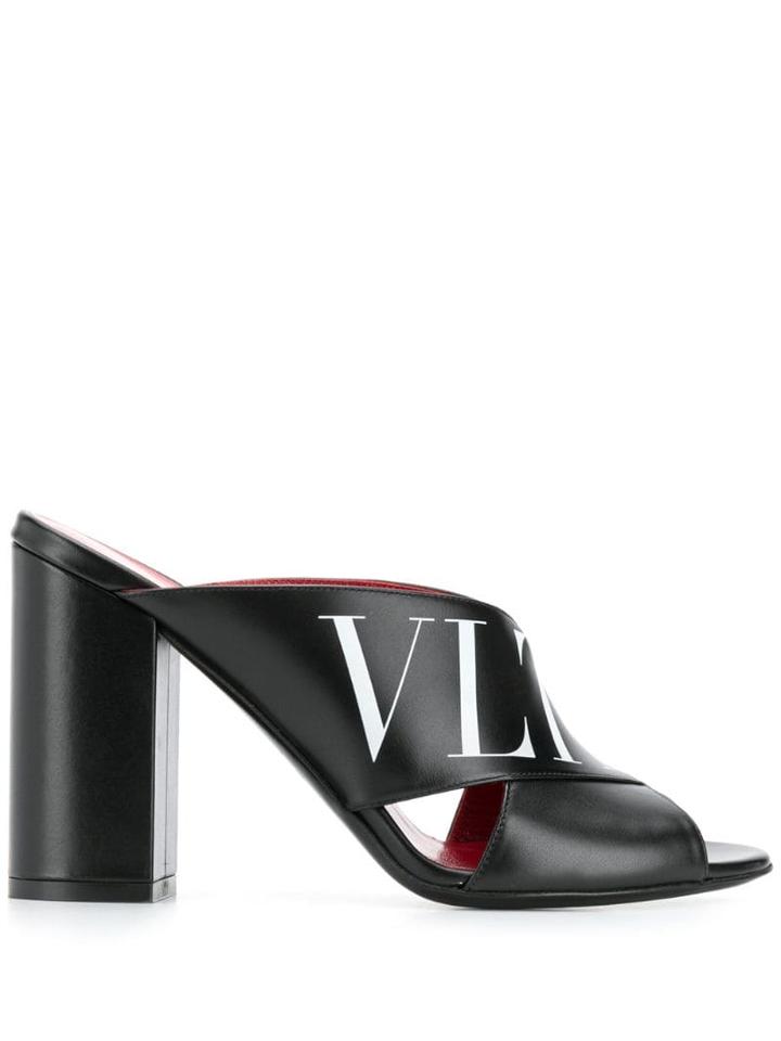 Valentino Valentino Garavani Logo Mules - Black