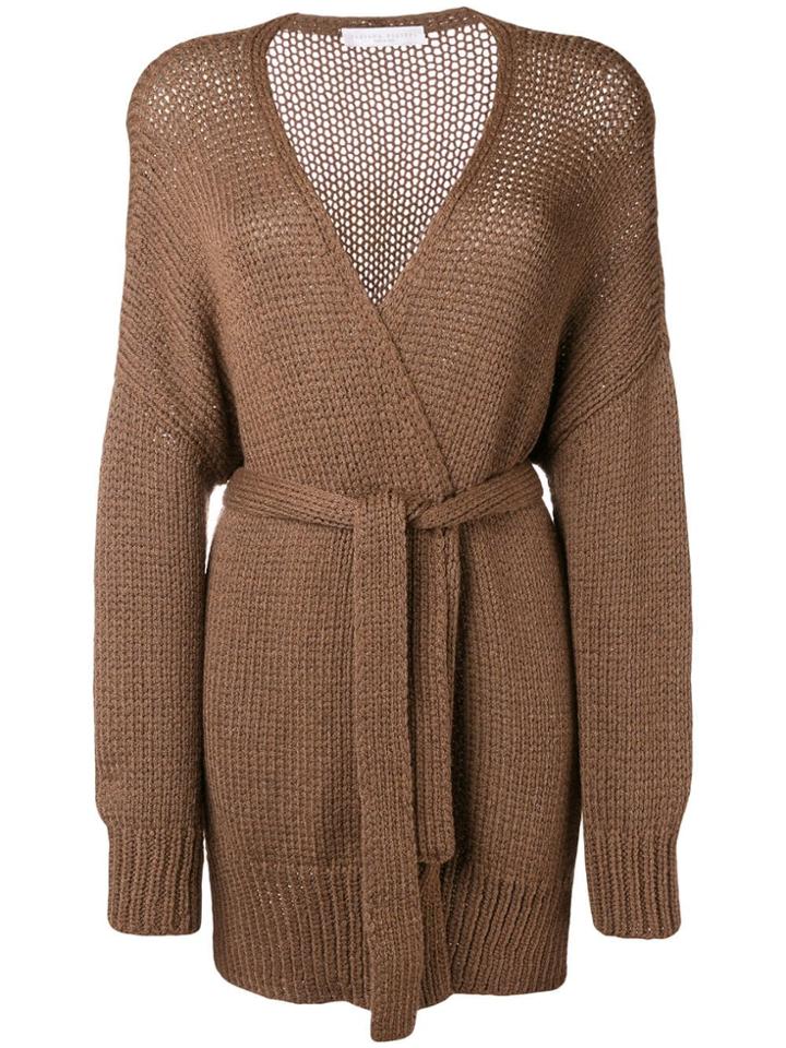 Fabiana Filippi Tie Wrap Cardigan - Brown