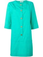 Céline Vintage Front Button Shirt Dress, Women's, Size: 40, Green