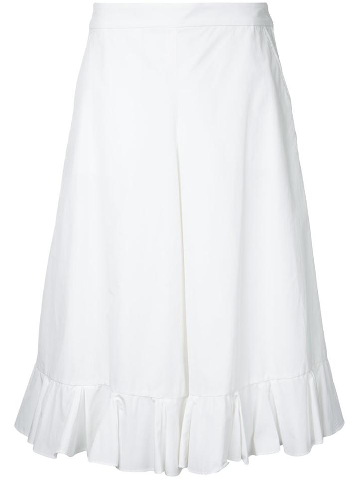 Muveil - Cropped Trousers - Women - Cotton/polyester - 36, Women's, White, Cotton/polyester