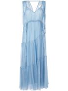 Lee Mathews Petra Silk Dress - Blue