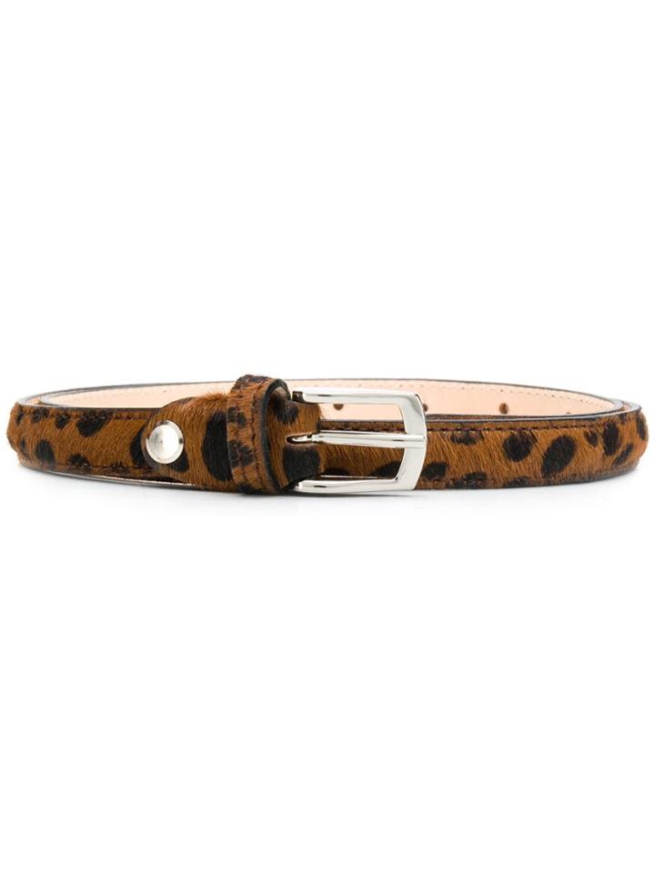Agl Stud-detail Animal Pattern Belt - Brown