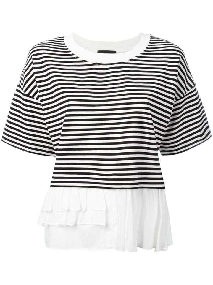 Boutique Moschino Frill Trim T-shirt - Black