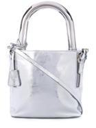 Savas - Padlock Grab Bag - Women - Leather/metal - One Size, Grey, Leather/metal