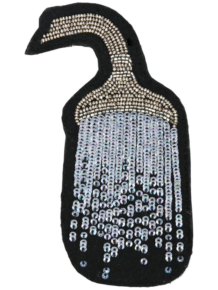 Olympia Le-tan Shower Bag Patch - Black