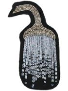 Olympia Le-tan Shower Bag Patch - Black