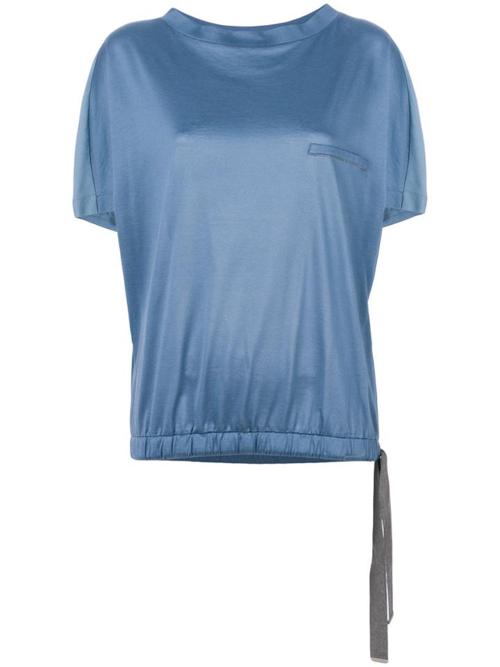 Fabiana Filippi Drawstring Hem T-shirt - Blue