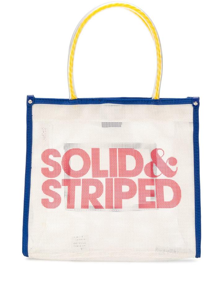 Solid & Striped Contrast Loo Tote - Neutrals