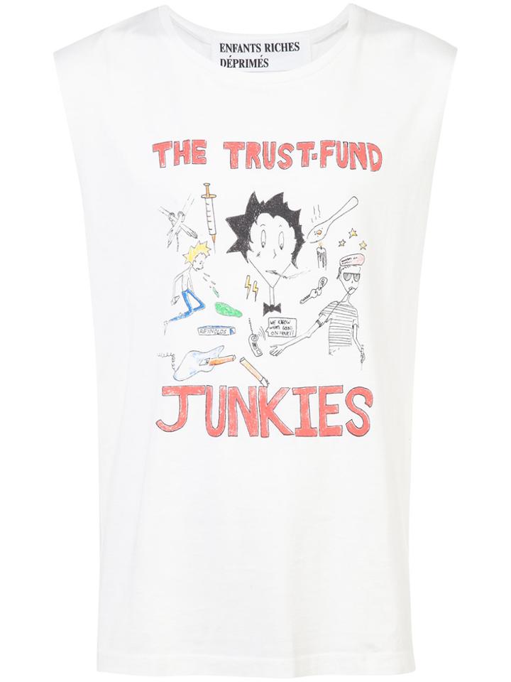 Enfants Riches Déprimés The Trust-fund Junkies Tank Top - White
