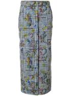 Vivienne Westwood Anglomania Dietrich Printed Check Skirt - Blue
