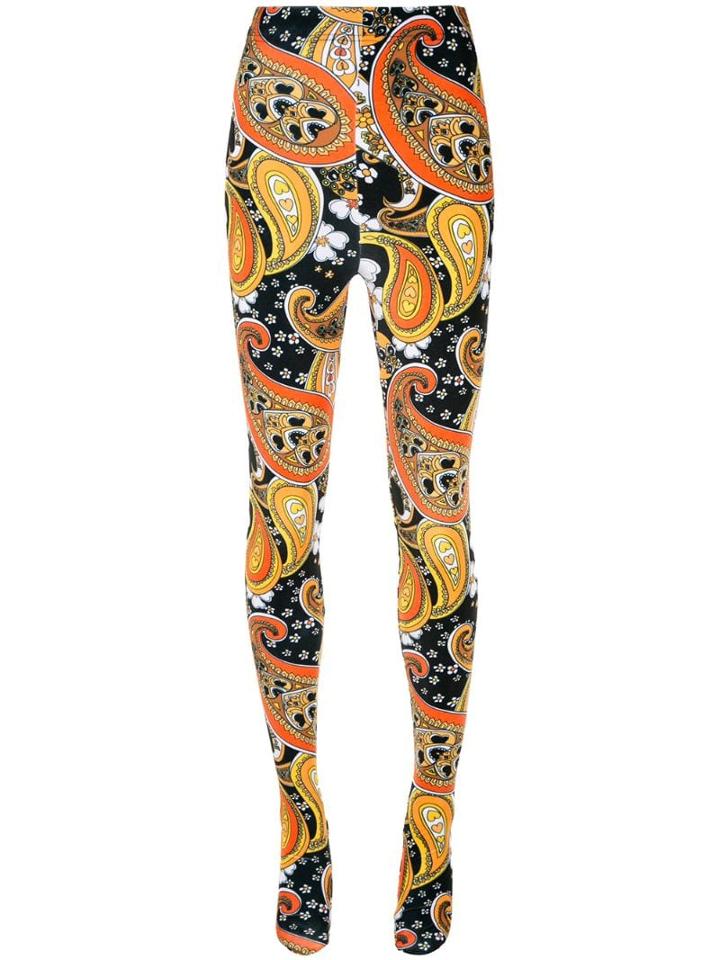 Richard Quinn All-over Print Sock Leggings - Orange