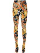 Richard Quinn All-over Print Sock Leggings - Orange
