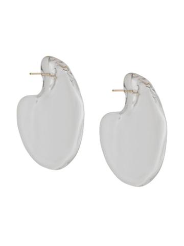 Annika Inez Glassy Disk Large Earrings - Gold