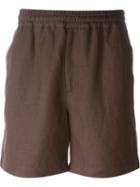 Msgm Track Shorts, Men's, Size: 52, Brown, Linen/flax/cotton