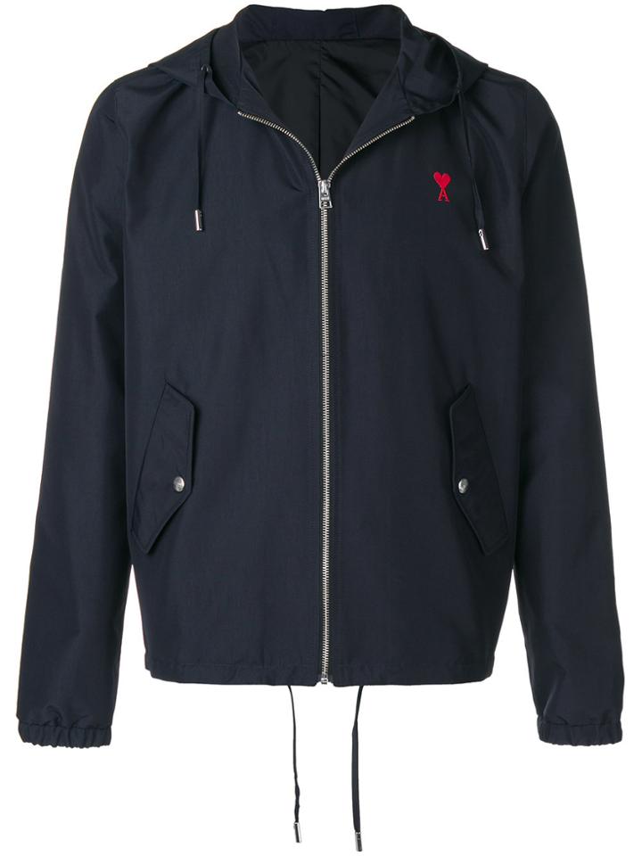 Ami Alexandre Mattiussi Hooded Windbreaker Jacket - Blue