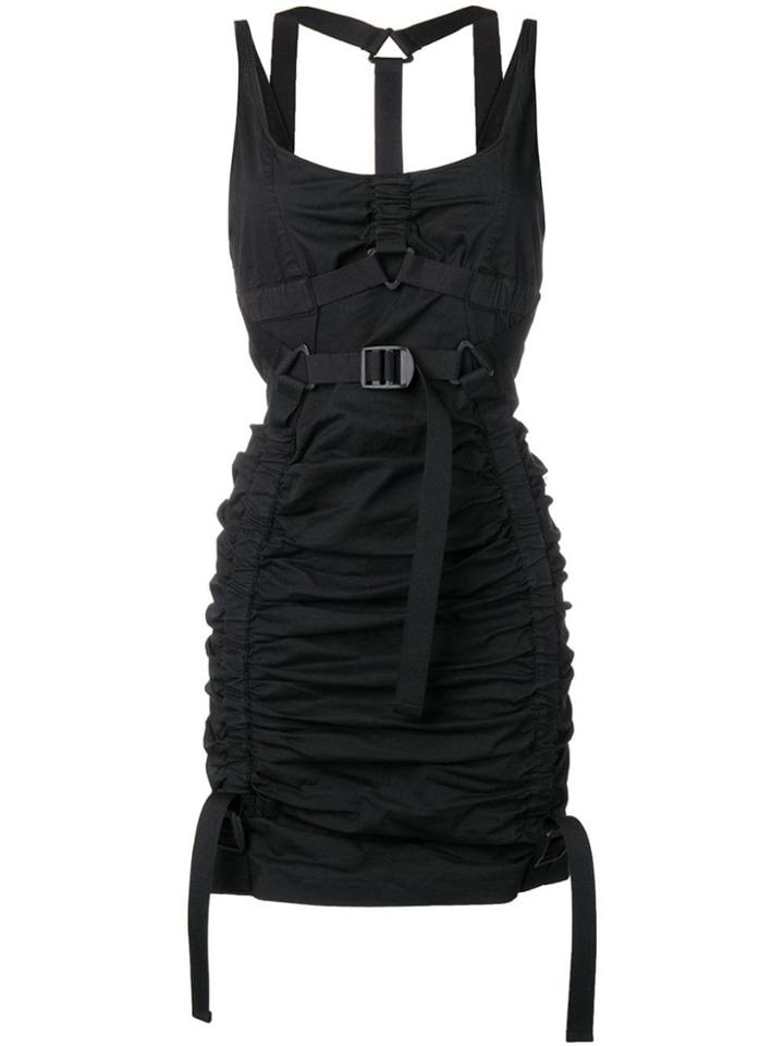 Dsquared2 Ruched Harness Mini Dress - Black