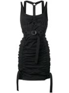 Dsquared2 Ruched Harness Mini Dress - Black