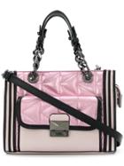 Karl Lagerfeld Quilted Tote - Pink & Purple