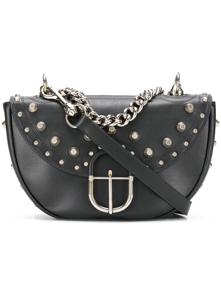 Roberto Cavalli Stud Shoulder Bag - Black
