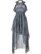 Iro - Floral Print Halter Dress - Women - Viscose - 38, Grey, Viscose