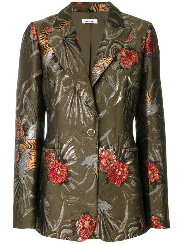 P.a.r.o.s.h. Jacquard Blazer - Green