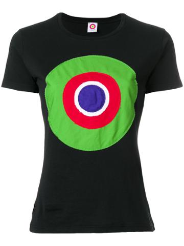 Circled Be Different Circle Appliqué T-shirt - Black