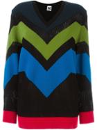 M Missoni Zigzag V-neck Jumper, Women's, Size: 42, Polyester/viscose/wool