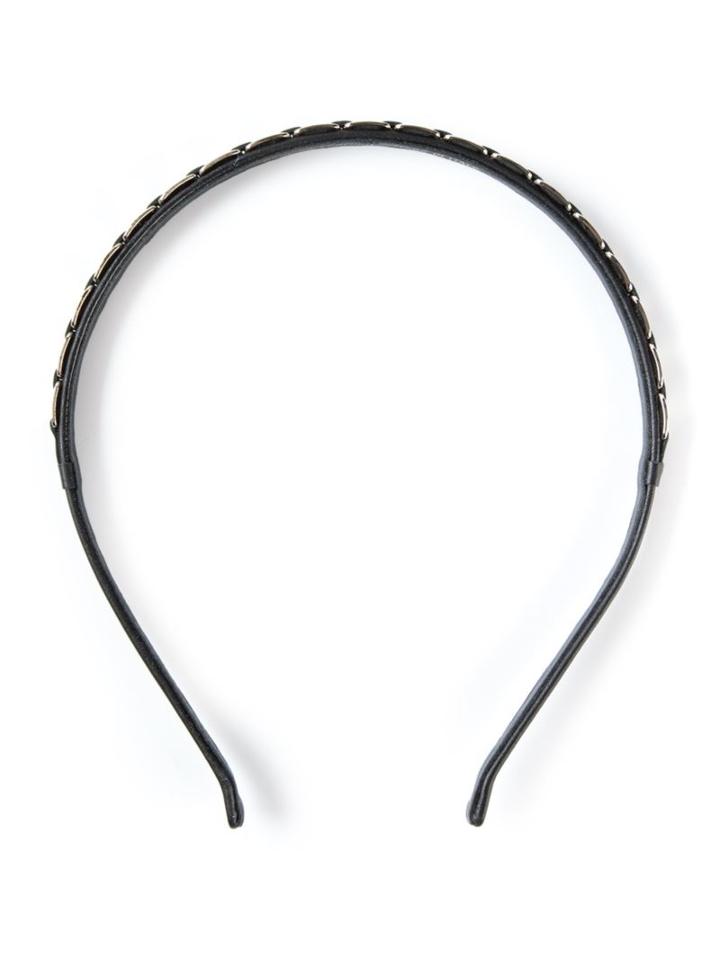 Salvatore Ferragamo Woven Logo Plaque Headband