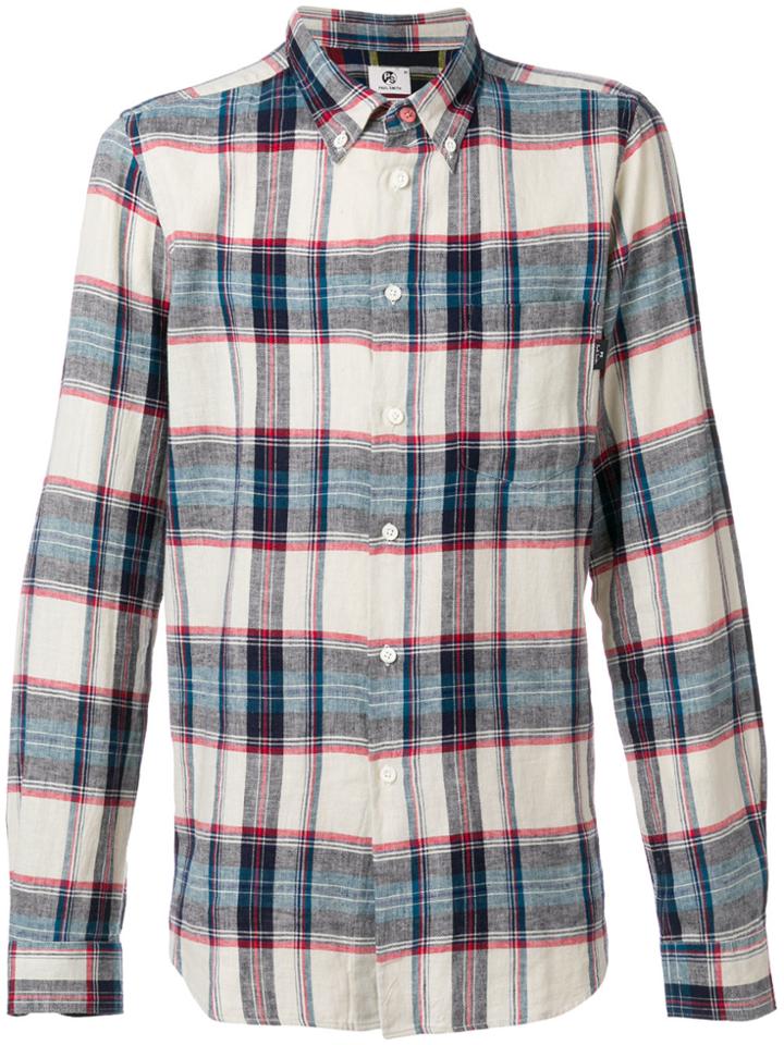 Ps By Paul Smith Casual Check Shirt - Nude & Neutrals