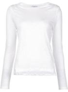 Frame Denim Longsleeved T-shirt, Women's, Size: Small, White, Linen/flax