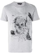 Alexander Mcqueen - Skull Print T-shirt - Men - Cotton - Xl, Grey, Cotton
