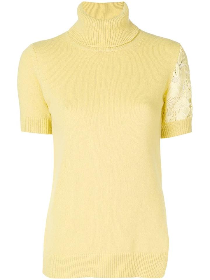 Nº21 Lace Sleeve Jumper - Yellow