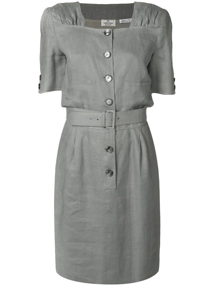 Valentino Vintage Belted Dress - Grey