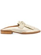 Robert Clergerie Youla Pearl Embellished Mules - Metallic
