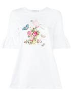 Vivetta - Embroidered T-shirt - Women - Cotton - 44, White, Cotton